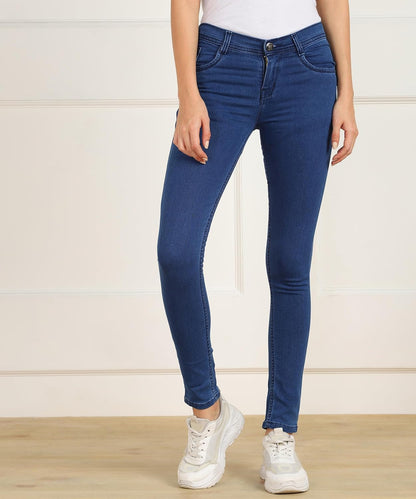 Nifty Women's Cotton Blend Stretchable Mid Rise Jeans