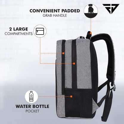 FUR JADEN Anti Theft Number Lock Backpack Bag with 15.6 Inch Laptop Compartment, USB Charging Port & Organizer Pocket for Men Women Boys Girls