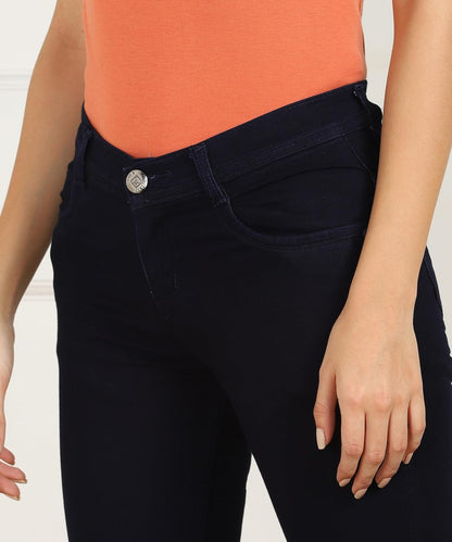 Nifty Women's Cotton Blend Stretchable Mid Rise Jeans