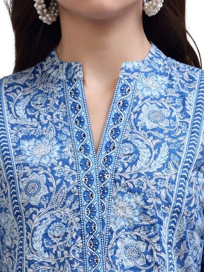 rytras Women's Floral Printed Cotton Regular Fit Top