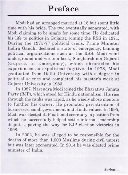 NARENDRA MODI : A POLITICAL BIOGRAPHY