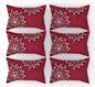Floral Design Zig Zag Stitching King Size Set of 6 Glace Cotton Pillow Covers/Pillow Case-20 x 30 Inches, 50 cm x 75 cm