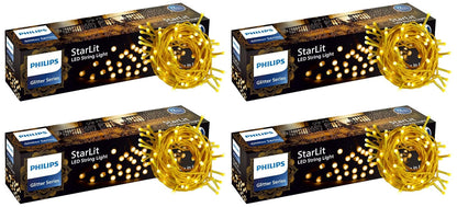 PHILIPS Starlit 12 Meter 72 LEDs String Light for Decoration | Festival LED String Light for Diwali, Christmas and Home Decoration| Red, Pack of 1,Polycarbonate