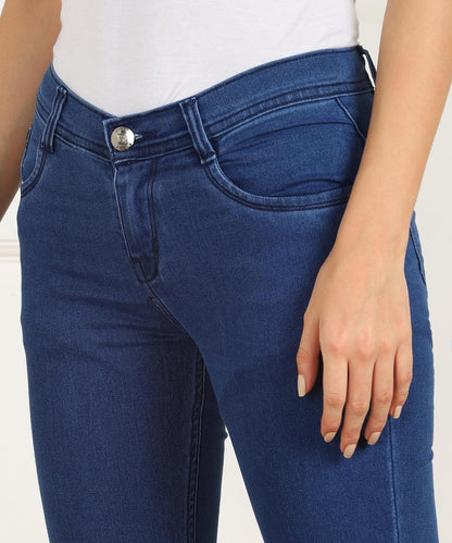 Nifty Women's Cotton Blend Stretchable Mid Rise Jeans