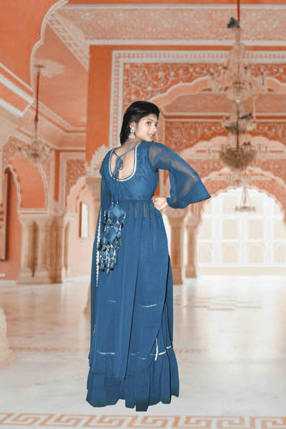 Neelanjali Graceful Blue Sharara Set