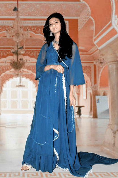 Neelanjali Graceful Blue Sharara Set